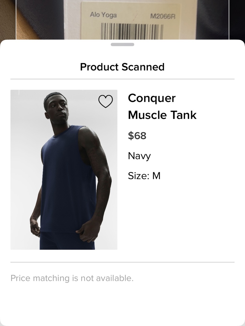 ALO Yoga Conquer Muscle Tank - Navy Blue